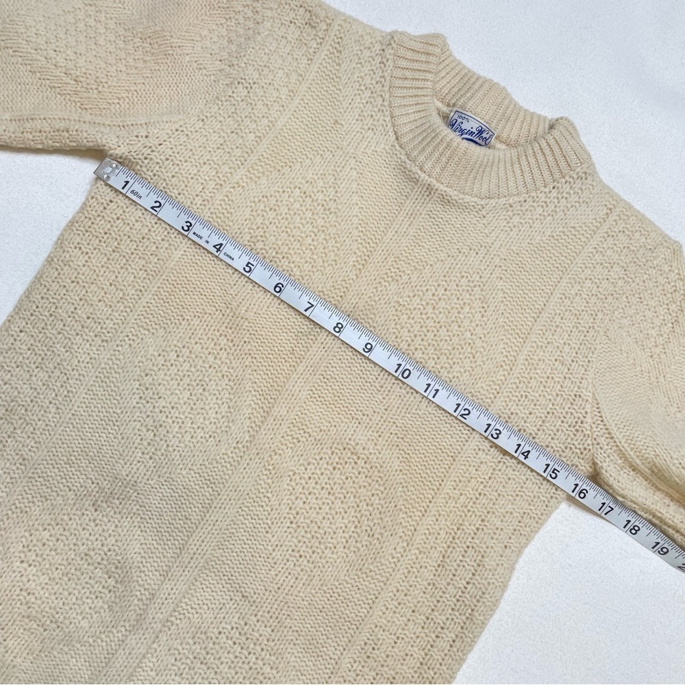Vintage texture wool crewneck sweater XS - Picture 8 of 12